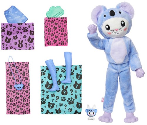 Mattel Barbie Poupée Mode Cutie Reveal - Costume Animal Lapin Koala - Surprise-2
