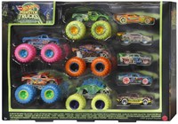 Hot Wheels Monster Trucks voitures jouets glow in the dark 10-pack