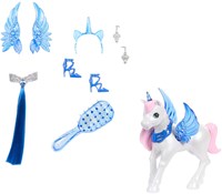 Poupée Barbie licorne 65e anniversaire avec cheveux bleus et accessoires-3