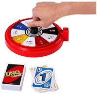 Mattel jeu de cartes Uno Spin - jeu familial avec roue tournante-3