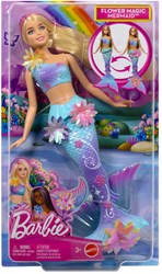 Mattel poupée sirène Barbie Flower Magic avec queue fleurie magique