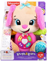 Mattel peluche interactive chien jouet évolutif apprentissage rose