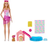 Mattel Barbie fête à la piscine pour chiots - Accessoire maison de poupée Barbie-3