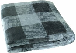 Plaid flanelle gris coton 150x200cm textiles bébé