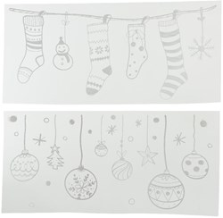 Decoris autocollant décoration fenêtre ambiance de Noël sticker vitrine