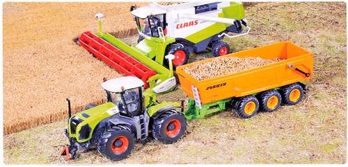 Siku Claas Xerion 5000 tracteur 1:32 métal plastique vert direction Ackermann-3