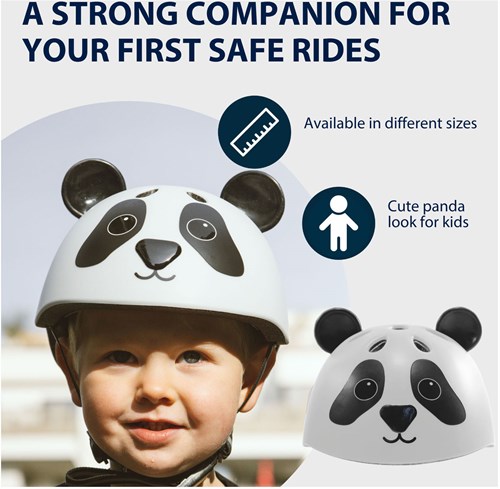Hudora casque enfant vélo Pandy 48-52 cm noir-blanc sécurité-2