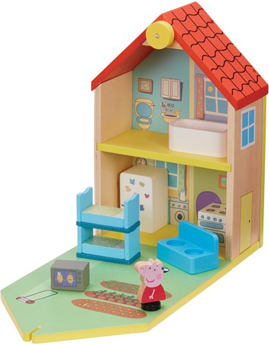 Maison familiale en bois Peppa Pig avec figurines et accessoires maison de poupée-2