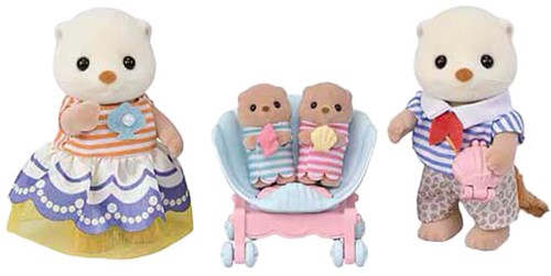 Sylvanian Families famille loutre de mer coffret jouet - adorables poupées-2