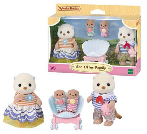 Sylvanian Families famille loutre de mer coffret jouet - adorables poupées-3