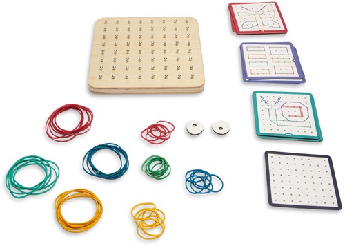 BS Toys Géoboard Bois FSC - Jeu Créatif d'Élastiques pour Enfants-3