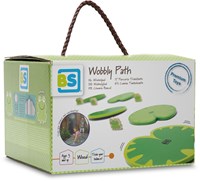 BS Toys jeu d'équilibre wobble pad - jeu de sol en bois pour enfants