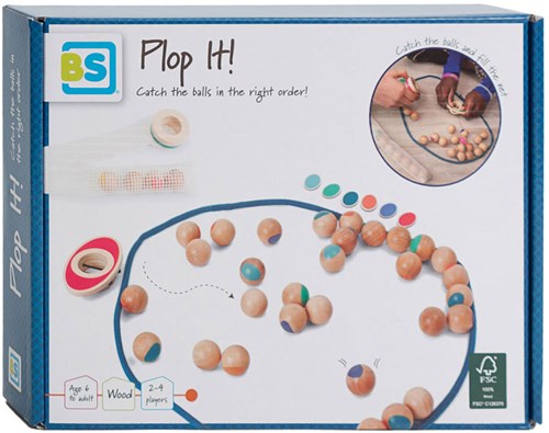 BS Toys jeu en bois Plop It! jeu stratégique pour enfants FSC