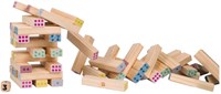BS Toys Tour Numérique en Bois - Jeu d'Adresse Éducatif 46pcs-3