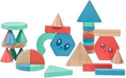 BS Toys blocs de construction en bois - jouet éducatif - 38 pièces - jeu créatif