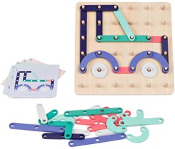 BS Toys géoplank en bois jouet éducatif avec motifs et formes
