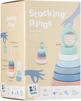 BS Toys anneaux à empiler en bois jouet éducatif pour tout-petits