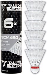 Schildkröt volants de badminton nylon blanc 6 pièces rapide rouge