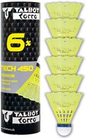 Schildkröt volants de badminton nylon 6 pièces jaune qualité moyenne