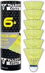 Schildkröt volants de badminton nylon 6 pièces jaune qualité moyenne