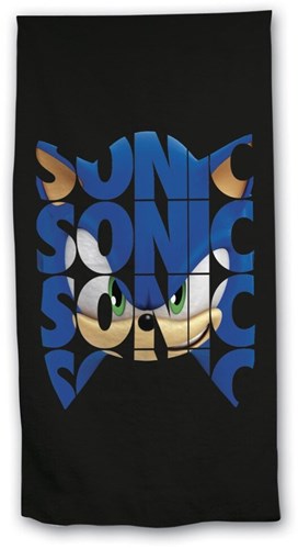 Serviette de plage Sonic microfibre 70x140 cm pour enfants - Serviette Sonic