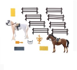 KiddyGo coffret chevaux avec accessoires - set de chevaux jouet