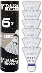 Schildkröt volants de badminton nylon blanc 6 pièces vitesse moyenne