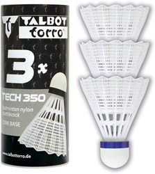 Schildkröt volants de badminton nylon blanc vitesse moyenne 3 pièces