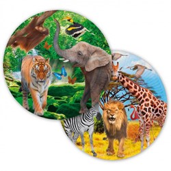 Folat assiettes en papier Safari 23cm - 8 pièces fête enfant