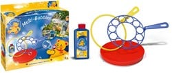 Pustefix Bague à bulles: MULTI-BUBBLER, avec 2 grandes bagues + Planche + 250ml Pustefix, couleurs mélangées, dans une boîte, 5+