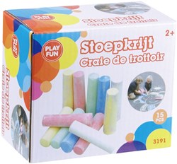 Kidsfun boîte cadeau craies de trottoir 15 pièces jouet d'extérieur coloré