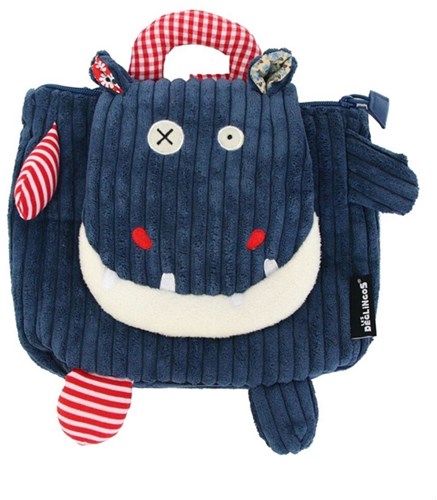 Globe Trotoys Sac à dos, Le hippopotame branché 25 x 25 cm