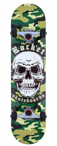 HOT Sports + Toys skateboard Combat Skull 7,75 pouces Rocket vert