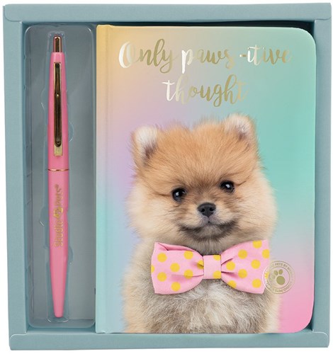 Studio Pets carnet avec stylo A6 - design chien coloré