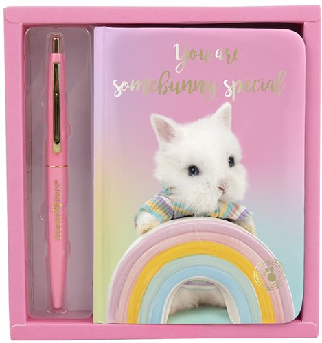 Studio Pets carnet A6 avec stylo - cadeau lapin BunBun coloré