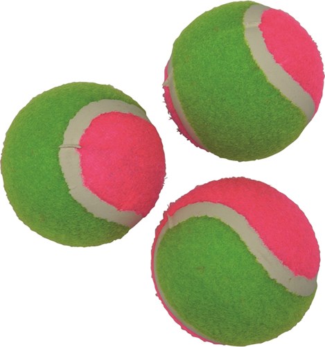 Spordas balles de tennis set - 3 pièces - balles colorées pour enfants