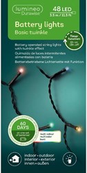 Lumineo guirlande LED à piles multicolore 48 lumières extérieur Noël