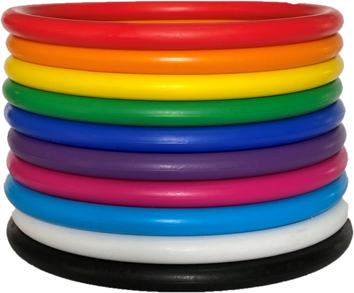 Spordas anneaux de jeu - Set de 10 Activity Tossing Rings colorés-2