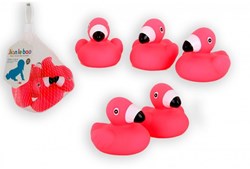 5 figurines de bain flamant rose en filet 8548