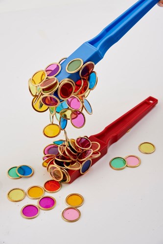 Shaw jetons métalliques colorés - pièces magnétiques ludiques 100 pcs-3