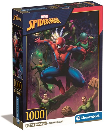 Clementoni puzzle 1000 pièces Spiderman compact - puzzle