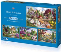 Gibsons puzzle Flora & Fauna - 4 x 500 pièces puzzle animaux-3