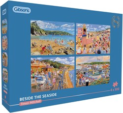Gibsons puzzle Beside the Seaside 4x500 pièces plaisir à la plage
