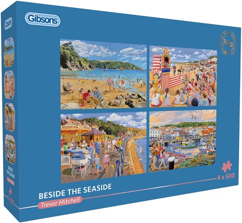 Gibsons puzzle Beside the Seaside 4x500 pièces plaisir à la plage