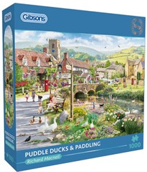 Gibsons puzzle Puddle Ducks & Paddling 1000 pièces coloré écologique