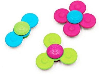 Tomy Fat Brain jouet sensoriel Whirly Squigz - set de 3 toupies ventouse-3