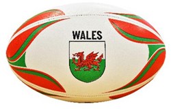 Gioco ballon de rugby Pays de Galles - International Country Themed - taille 5 - multicolore
