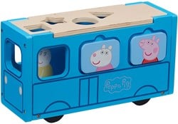Trieur de cartes Peppa Pig Bus scolaire en bois