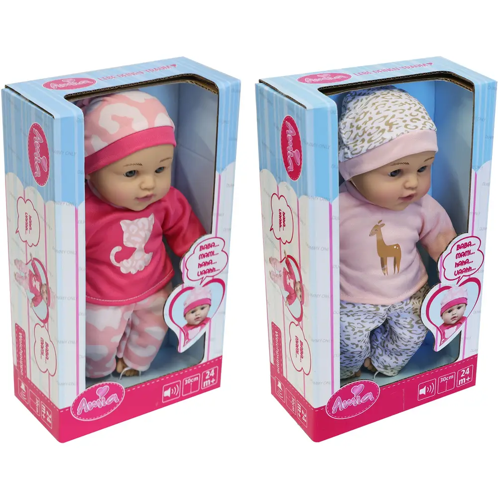 Amia poupée Lea avec son - poupée bébé douce 30cm - poupée jouet