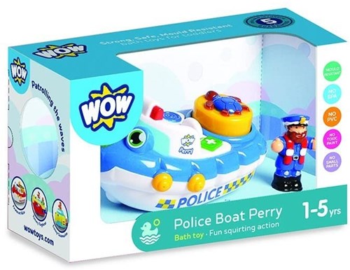 WOW Toys bateau de police jouet Perry pour enfants - jouet de bain-3